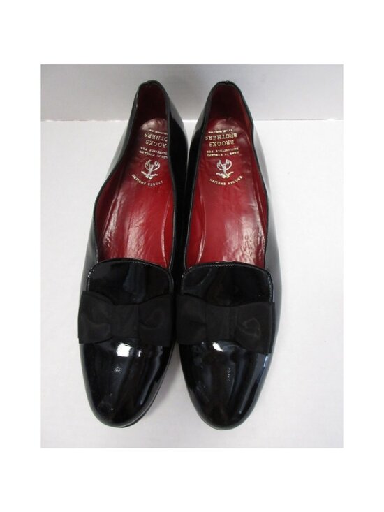 VTG Brooks Brothers Shoes 10 B Bow Tuxedo Pump Loafer DuPont Corfam * main image 7